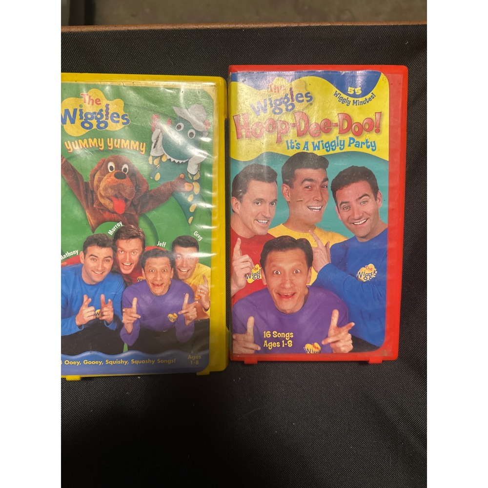The Wiggles VHS Lot Yummy Yummy Hoop-Dee-Doo! It's A Wiggly Party Lyrick Studios
